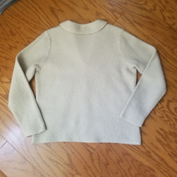 Wool tan sweater jacket M - Picture 5 of 8